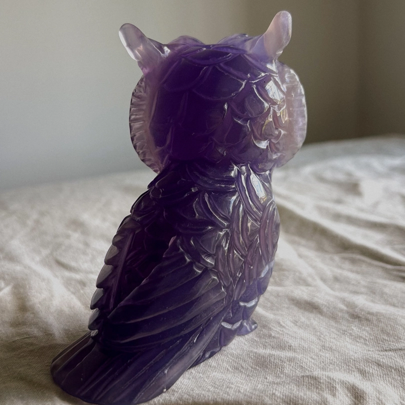 gufo in Fluorite Viola